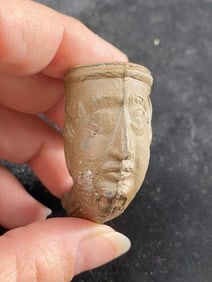 Early Settlers Trade Pipe 1860s with Face from the collection of Parker Melvin from Cincinnati, Ohio