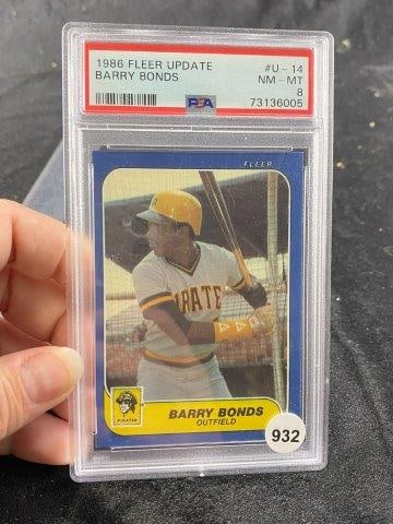1986 Fleer Barry Bonds Rookie Baseball Card (1 of 2)