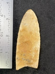 Clovis from Jersey County, Illinois Indian Artifact Arrowhead