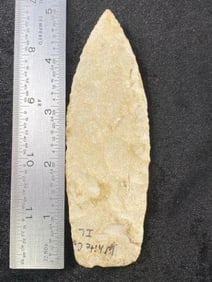 Agate Basin from White County, Illinois Indian Artifact Arrowhead