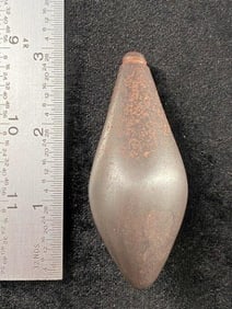 Hematite Plummet from Illinois Indian Artifact Arrowhead