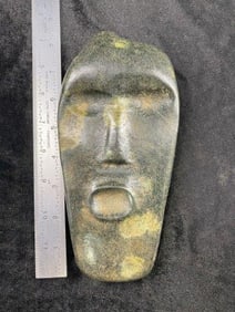 Stone Face Effigy from Illinois Indian Artifact Arrowhead