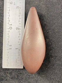 Hematite Plummet from Illinois Indian Artifact Arrowhead