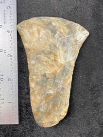 Pollished Chipped Hoe from Illinois Indian Artifact Arrowhead