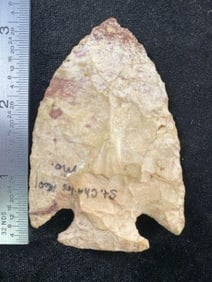 Snyders from St. Charles County, Missouri Indian Artifact Arrowhead