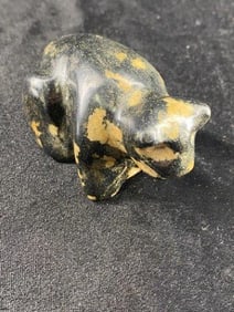 Bear Effigy "Birdstone" from Illinois Indian Artifact Arrowhead