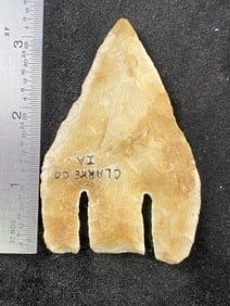 Calf Creek from Iowa Indian Artifact Arrowhead
