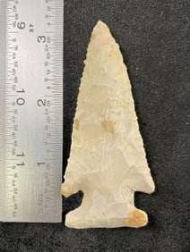 Knobbed Hardin Indian Artifact Arrowhead