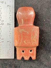 Catlinite Engraved Pipe from South Dakota Indian Artifact Arrowhead