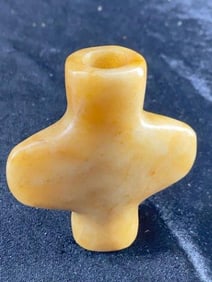 Quartz Bannerstone from Illinois Indian Artifact Arrowhead