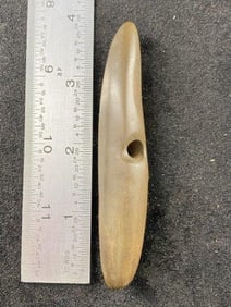 Miniature Bannerstone from Illinois Indian Artifact Arrowhead