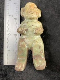 Pre-Columbian Jade Axe God Effigy