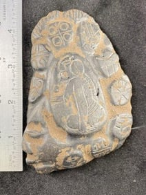 Pre-Columbian Pottery Tablet from Aaron Mitchell Collection Indian Artifact Arrowhead