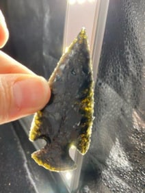 Extremely Fine Obsidian Point from Oregon Indian Artifact Arrowhead