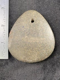 Stone Pendant from Illinois Indian Artifact Arrowhead