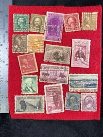 Frame of old Stamps frame IS included Indian Artifact Arrowhead