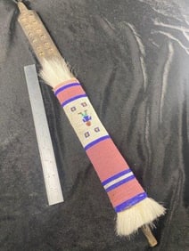 Beaded Tacked Pipe Stem Drilled