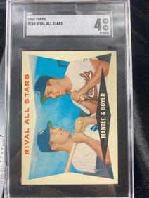 1960 Topps Mantle & Boyer Baseball Card