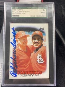 1988 Topps Red Schoendienst Hand Signed Authentic Autograph Baseball Card