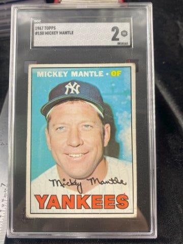 1967 Topps Mickey Mantle Baseball Card (1 of 2)