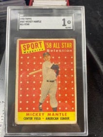 1958 Topps Mickey Mantle Baseball Card
