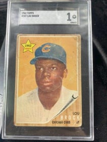 1962 Topps Lou Brock Rookie Baseball Card