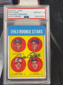 Pete Rose Hand Signed Authentic Autograph Re-Print Card