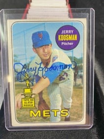 Jerry Koosman Hand Signed Authentic Autograph Baseball Card