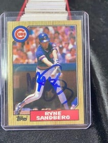 Ryne Sandberg Hand Signed Authentic Autograph Baseball Card