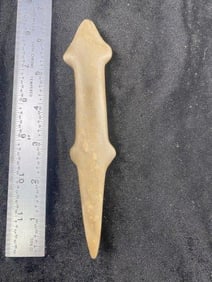 Pollished Stone Lizzard Effigy Indian Artifact Arrowhead