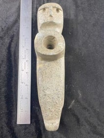Stone Human Effigy Pipe froom Tennessee Indian Artifact Arrowhead