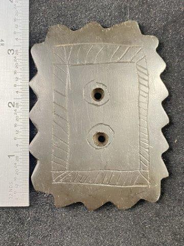 Engraved Gorget from Illinois Indian Artifact Arrowhead (1 of 4)