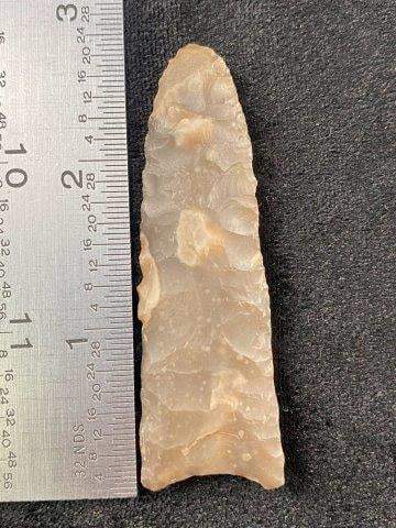 Paleo Clovis point - Speckled root beer flint Kimble Co. Ex Delk (1 of 3)