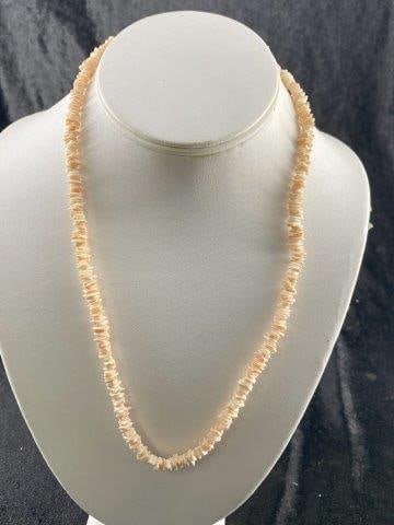 South West Native American Indian Necklace: KEY WORDS: INDIAN ARTIFACT ARTIFACTS ARROWHEAD ARROWHEADS NATIVE AMERICAN MISSISSIPPIAN QUAPAW CADDO POTTERY COINS MORGAN DOLLAR PEACE DOLLAR SILVER COINS Arkansas. Now taking in consignments for pre-