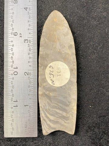 Clovis 3 & 13/16" Arrowhead Indian Artifact from Missouri, ex - Jim Marberry Collection (1 of 3)