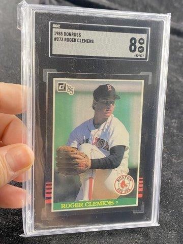 1985 Donruss Roger Clemens RC SGC 8 Baseball Card (1 of 2)
