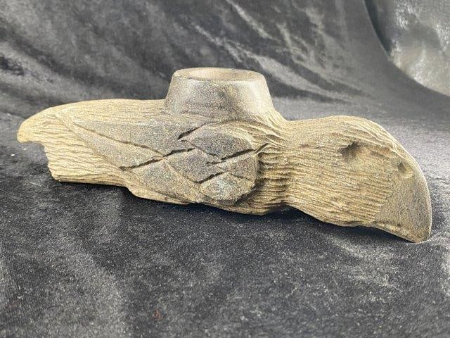 Hawk Effigy Stone Pipe Indian Artifact Arrowhead (1 of 8)