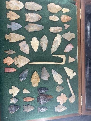 Group of Points, Pipe, Bone Hook, etc Indian Artifact Arrowhead: KEY WORDS: INDIAN ARTIFACT ARTIFACTS ARROWHEAD ARROWHEADS NATIVE AMERICAN MISSISSIPPIAN QUAPAW CADDO POTTERY COINS MORGAN DOLLAR PEACE DOLLAR SILVER COINS Arkansas. Now taking in consignments for pre-