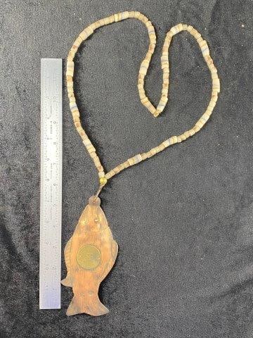 Hudson Bay Fish Effigy Trade Necklace Indian Artifact Arrowhead (1 of 5)