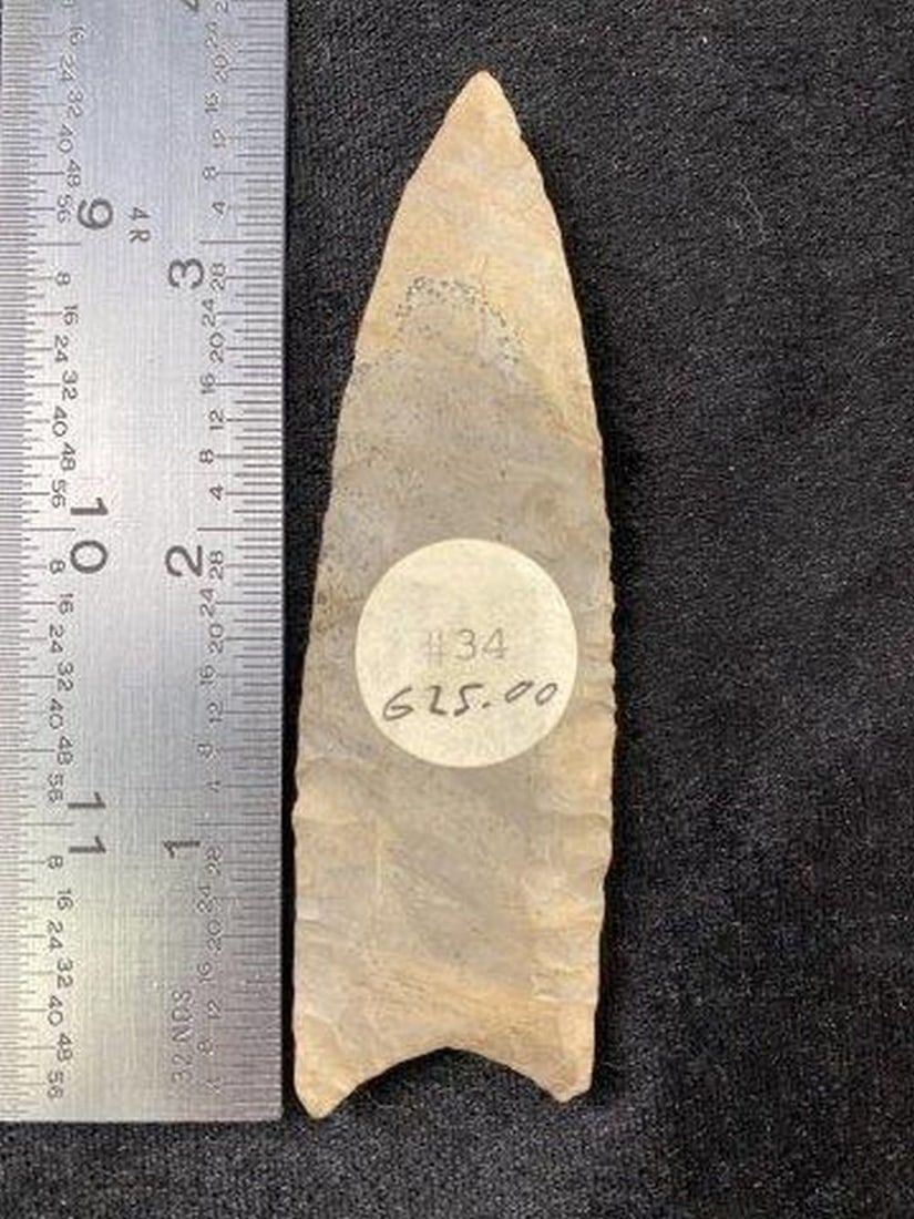 Clovis Indian Artifact Arrowhead ex - Jim Marberry Collection (1 of 3)