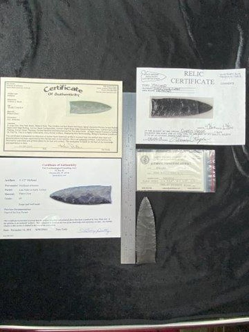 Holland with Dwain Rogers, Ken Partain, Tony Putty COA, and Museum Card from Arkansas Indian (1 of 9)