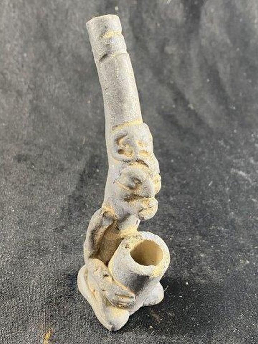 Pre-Columbian Pottery Pipe Indian Artifact Arrowhead (1 of 5)