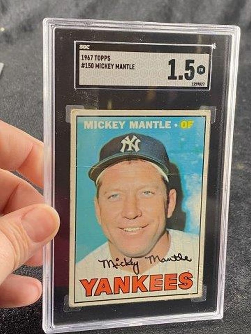 1967 Topps Mickey Mantle Baseball Card (1 of 2)