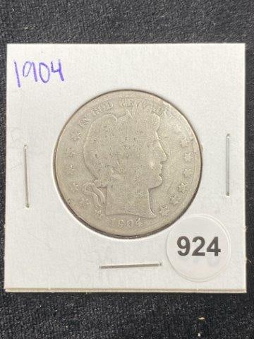 1904 Barber Half Dollar Coin (1 of 2)