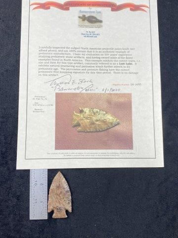Lost Lake with Bannerstone Tom COA from St. Clair County, Illinois Indian Artifact Arrowhead (1 of 5)