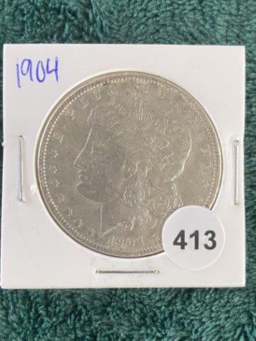 1904 Morgan Silver Dollar Coin (1 of 2)