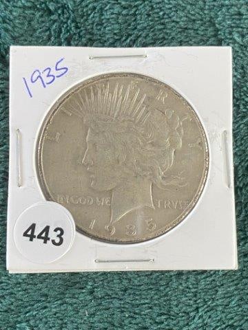 1935 Peace Silver Dollar Coin (1 of 2)