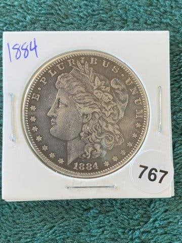 1884 Morgan Silver Dollar Coin (1 of 2)