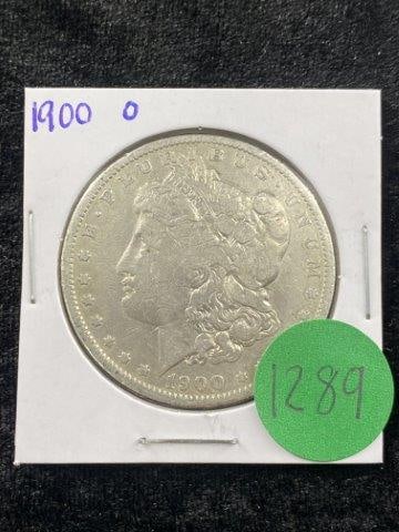 1900 O Morgan Silver Dollar Coin: KEY WORDS: INDIAN ARTIFACT ARTIFACTS ARROWHEAD ARROWHEADS NATIVE AMERICAN MISSISSIPPIAN QUAPAW CADDO POTTERY COINS MORGAN DOLLAR PEACE DOLLAR SILVER COINS Arkansas. Now taking in consignments for pre-