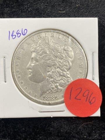 1886 Morgan Silver Dollar Coin (1 of 2)